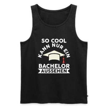 Student Akademiker Uni Abschlussfeier Bachelor - Männer Premium Bio Tank Top - Schwarz - Vorne - Michal (187cm)