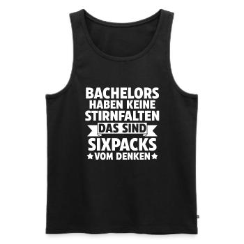 Student Akademiker Uni Abschlussfeier Bachelor - Männer Premium Bio Tank Top - Schwarz - Vorne - Michal (187cm)