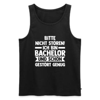 Student Akademiker Uni Abschlussfeier Bachelor - Männer Premium Bio Tank Top - Schwarz - Vorne - Michal (187cm)