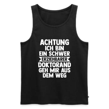 Doktor Abschluss Doktorand Promotion Doktortitel - Männer Premium Bio Tank Top - Schwarz - Vorne - Michal (187cm)