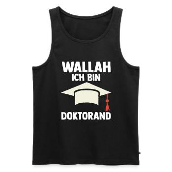 Doktor Abschluss Doktorand Promotion Doktortitel - Männer Premium Bio Tank Top - Schwarz - Vorne - AI Model Male 178 light (178cm)