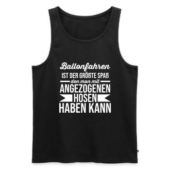 Ballonfahren Luftfahrt Ballonfahrer Heißluftballon - Männer Premium Bio Tank Top - Schwarz - Vorne - Michal (187cm)