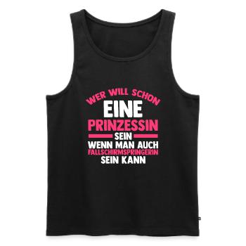 Fallschirmspringer Prinzessin Fallschirmspringen - Männer Premium Bio Tank Top - Schwarz - Vorne - Michal (187cm)