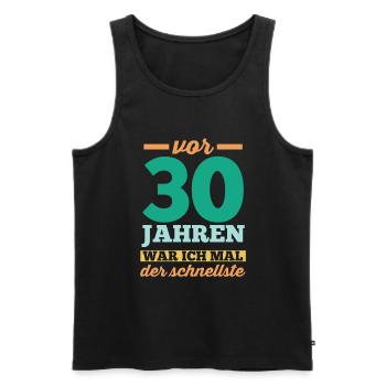Dreißig 30 Jahre Dreißigster Geburtstag - Männer Premium Bio Tank Top - Schwarz - Vorne - AI Model Male 178 light (178cm)