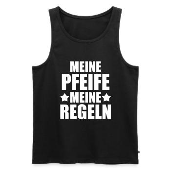Schiri Unparteiischer Fußball Schiedsrichter - Männer Premium Bio Tank Top - Schwarz - Vorne - Michal (187cm)
