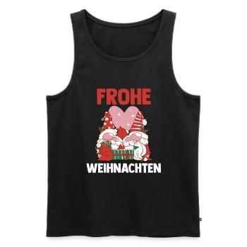 Weihnachts Gnome Frohe Weihnachten - Männer Premium Bio Tank Top - Schwarz - Vorne - AI Model Male 178 light (178cm)