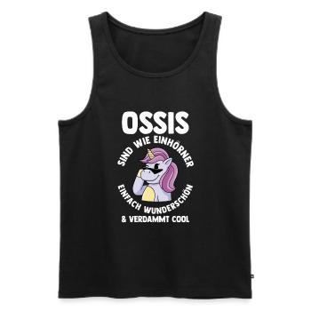 Einhorn Ostdeutschland Ossi Deutschland DDR - Männer Premium Bio Tank Top - Schwarz - Vorne - AI Model Male 178 light (178cm)