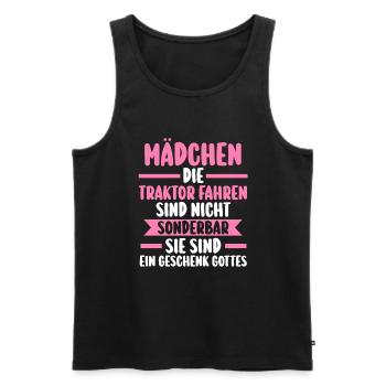 Trecker Landwirt Bauer Landwirtschaft Traktor - Männer Premium Bio Tank Top - Schwarz - Vorne - Michal (187cm)