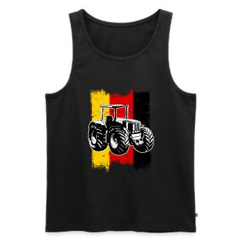 Landwirt Landwirtschaft Bauer Trecker Traktor - Männer Premium Bio Tank Top - Schwarz - Vorne - Michal (187cm)