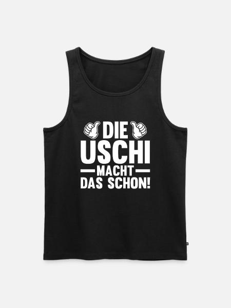 Die Uschi Macht Das Schon - Männer Premium Bio Tank Top - Schwarz