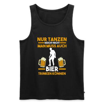 Tanzen Bier Party Musik Tänzer - Männer Premium Bio Tank Top - Schwarz - Vorne - Michal (187cm)
