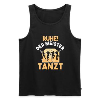 Tanzen Party Musik Tänzer - Männer Premium Bio Tank Top - Schwarz - Vorne - Michal (187cm)