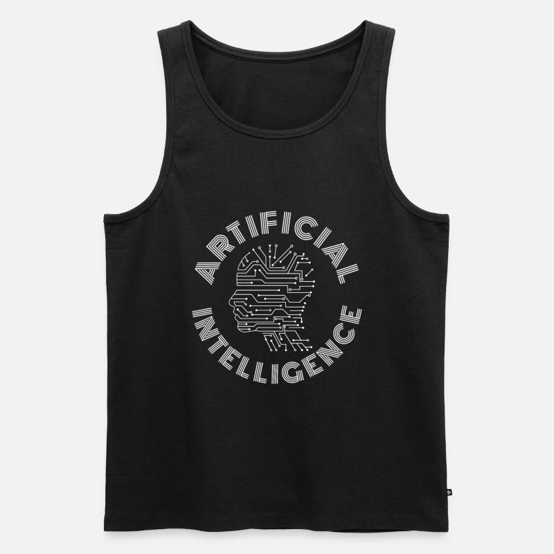Artificial Intelligence AI machine learning - Men's Premium Organic Tank Top - black