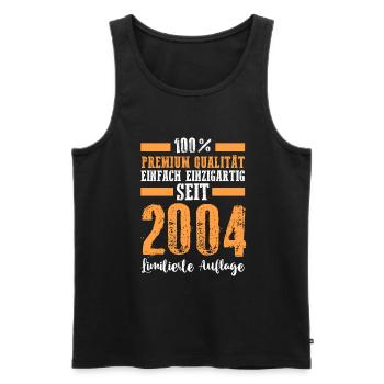2004 19 Jahre Geburtstag - Männer Premium Bio Tank Top - Schwarz - Vorne - Michal (187cm)