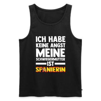 Ich habe keine Angst meine Schwiegermutter ist Spa - Männer Premium Bio Tank Top - Schwarz - Vorne - Michal (187cm)