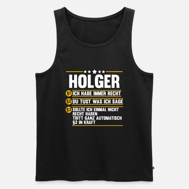 Holger - Männer Premium Bio Tank Top - Schwarz