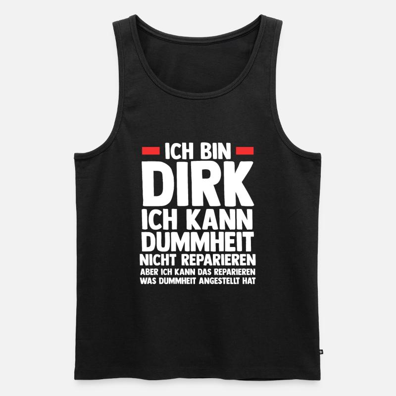 Dirk - Männer Premium Bio Tank Top - Schwarz
