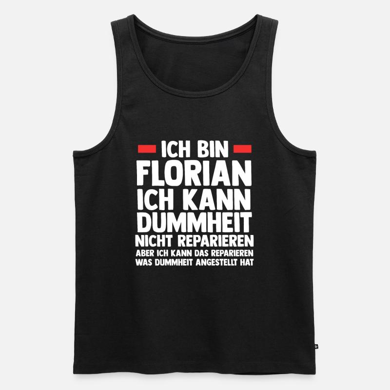 Florian - Männer Premium Bio Tank Top - Schwarz