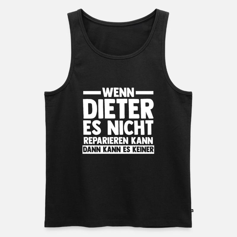Dieter - Männer Premium Bio Tank Top - Schwarz
