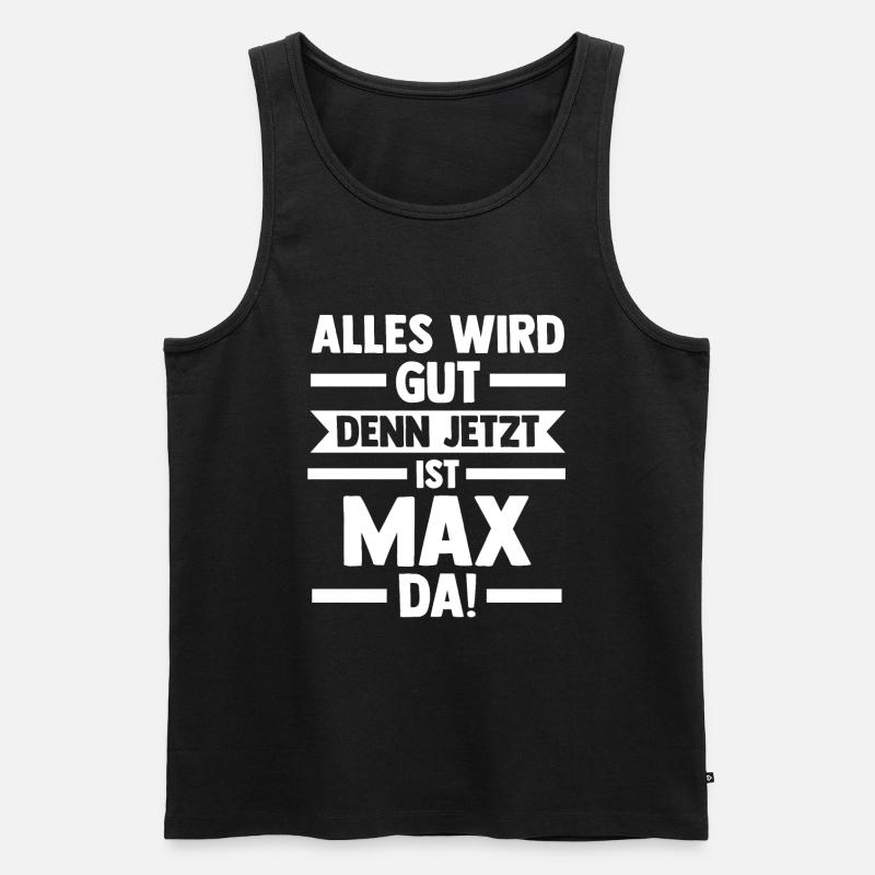 Max - Männer Premium Bio Tank Top - Schwarz