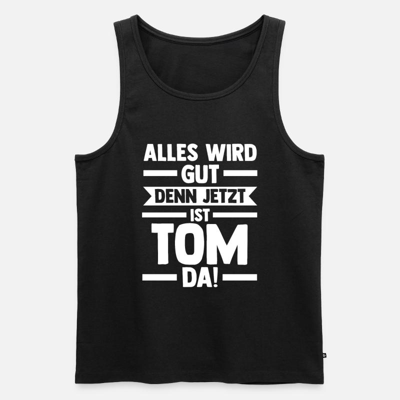 Tom - Männer Premium Bio Tank Top - Schwarz