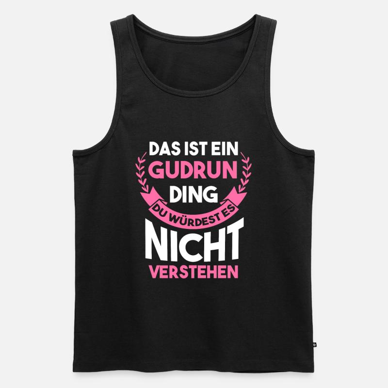 Gudrun - Männer Premium Bio Tank Top - Schwarz