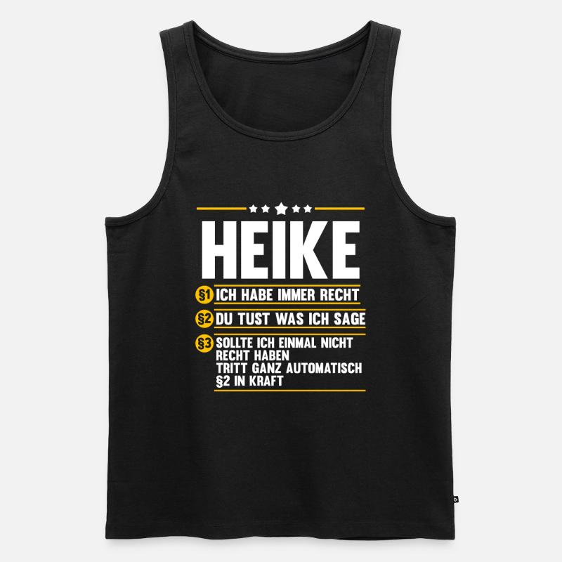 Heike - Männer Premium Bio Tank Top - Schwarz
