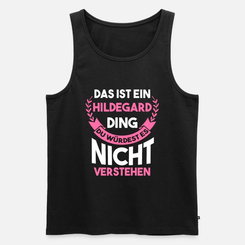 Hildegard - Männer Premium Bio Tank Top - Schwarz