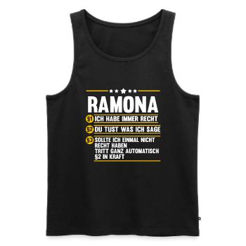 Ramona - Männer Premium Bio Tank Top - Schwarz - Vorne - Michal (187cm)