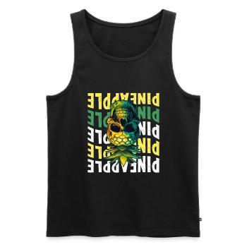 Upside Down Pineapple - Men's Premium Organic Tank Top - black - Front - AI Model Male 178 light (178cm)