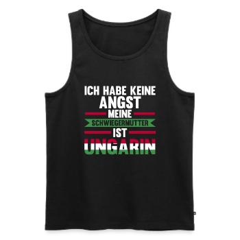 Ich habe keine Angst meine Schwiegermutter ist Ung - Männer Premium Bio Tank Top - Schwarz - Vorne - AI Model Male 178 light (178cm)