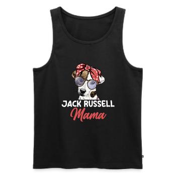 Hund Jack Russell Mama - Männer Premium Bio Tank Top - Schwarz - Vorne - Michal (187cm)