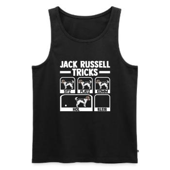 Hund Jack Russell - Männer Premium Bio Tank Top - Schwarz - Vorne - Michal (187cm)