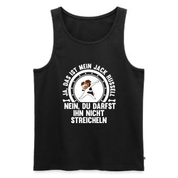 Hund Jack Russell - Männer Premium Bio Tank Top - Schwarz - Vorne - Michal (187cm)