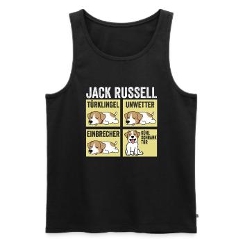 Hund Jack Russell - Männer Premium Bio Tank Top - Schwarz - Vorne - AI Model Male 178 light (178cm)