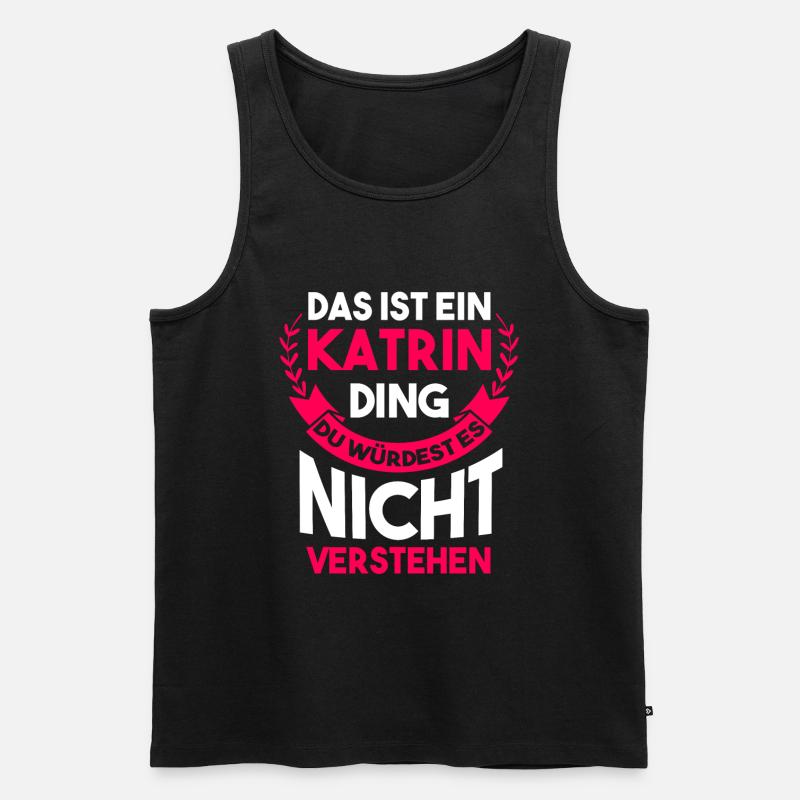 Katrin - Männer Premium Bio Tank Top - Schwarz