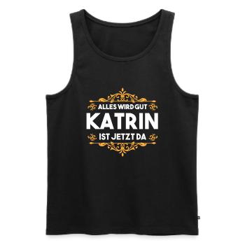 Katrin - Männer Premium Bio Tank Top - Schwarz - Vorne - Michal (187cm)