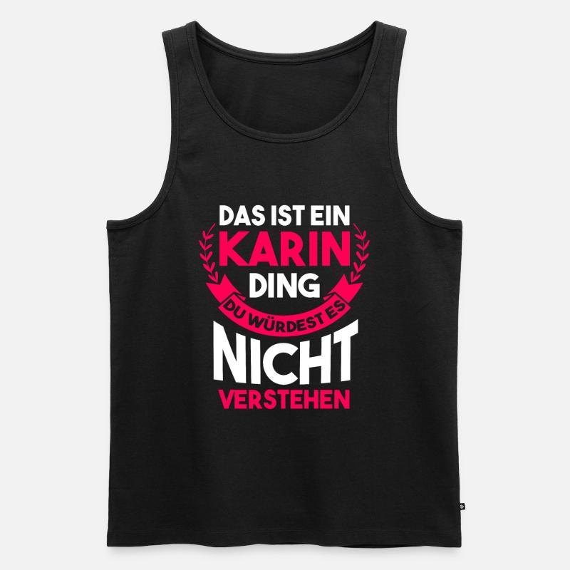 Karin - Männer Premium Bio Tank Top - Schwarz
