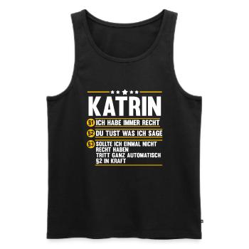 Katrin - Männer Premium Bio Tank Top - Schwarz - Vorne - Michal (187cm)