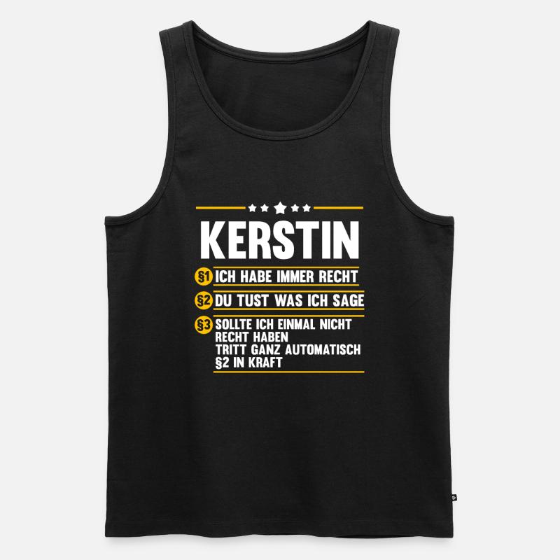 Kerstin - Männer Premium Bio Tank Top - Schwarz