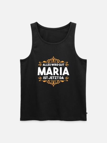 Maria - Männer Premium Bio Tank Top - Schwarz
