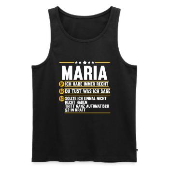 Maria - Männer Premium Bio Tank Top - Schwarz - Vorne - Michal (187cm)