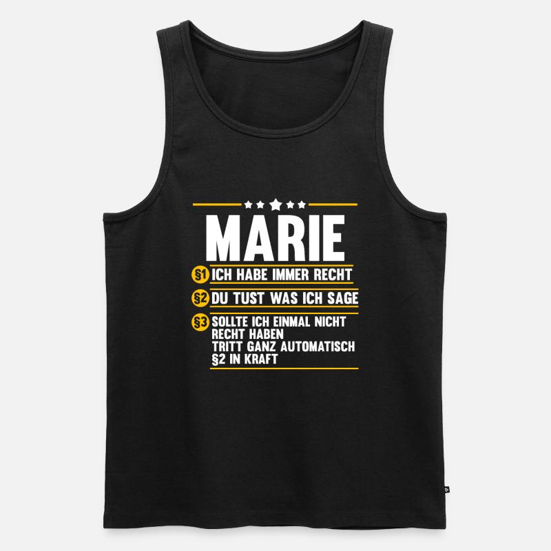Marie - Männer Premium Bio Tank Top - Schwarz