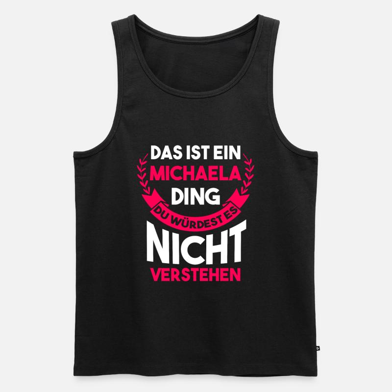 Michaela - Männer Premium Bio Tank Top - Schwarz