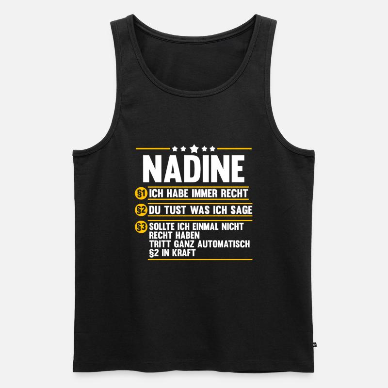 Nadine - Männer Premium Bio Tank Top - Schwarz