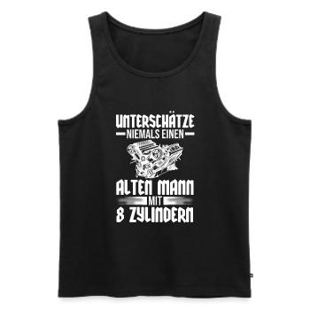 Auto Mechaniker KFZ Mechatroniker Tuner Schrauber - Männer Premium Bio Tank Top - Schwarz - Vorne - Michal (187cm)