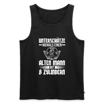Auto Mechaniker KFZ Mechatroniker Tuner Schrauber - Männer Premium Bio Tank Top - Schwarz - Vorne - Michal (187cm)