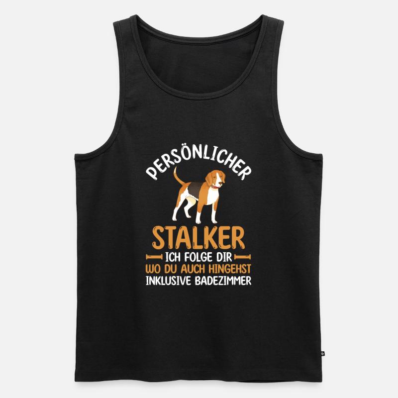 Hund Beagle - Männer Premium Bio Tank Top - Schwarz