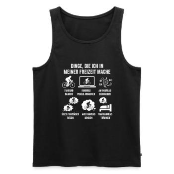 Fahrradfahrer Rad Fahrrad - Männer Premium Bio Tank Top - Schwarz - Vorne - Michal (187cm)
