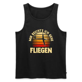 Segelflieger Fliegen Segelfliegen - Männer Premium Bio Tank Top - Schwarz - Vorne - Michal (187cm)
